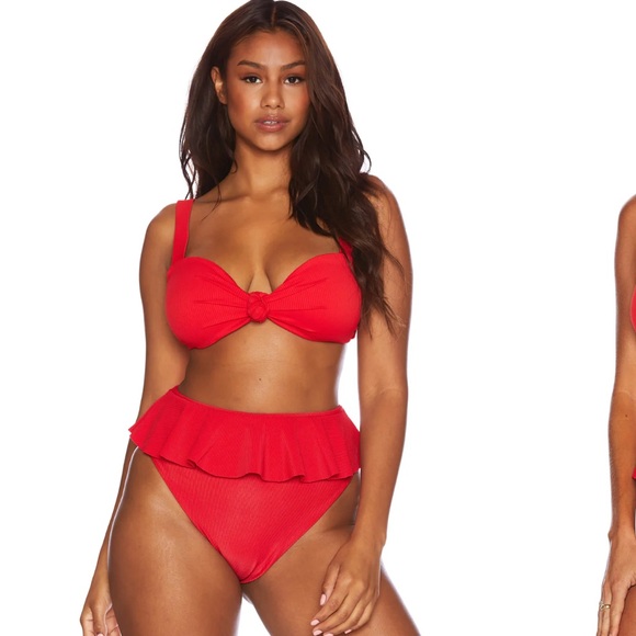 Beach Riot daisy bottoms red size L - Picture 1 of 7